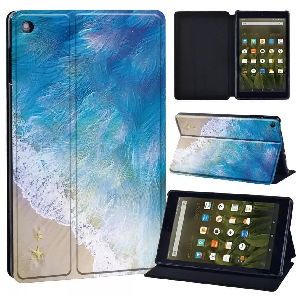 Amazon Fire Tablet Case - Feather Beach